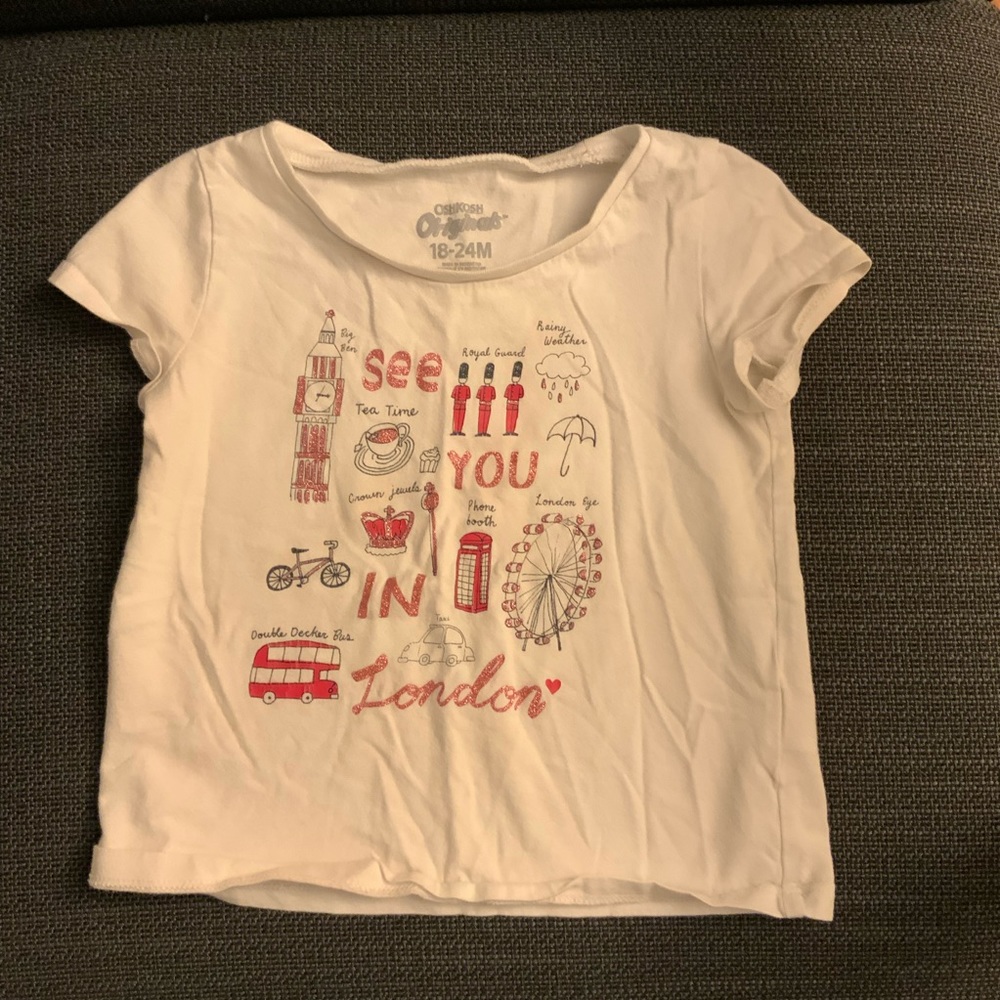 OshKosh London glitter t-shirt 18-24M